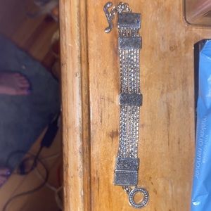 Silver engraved bracelet